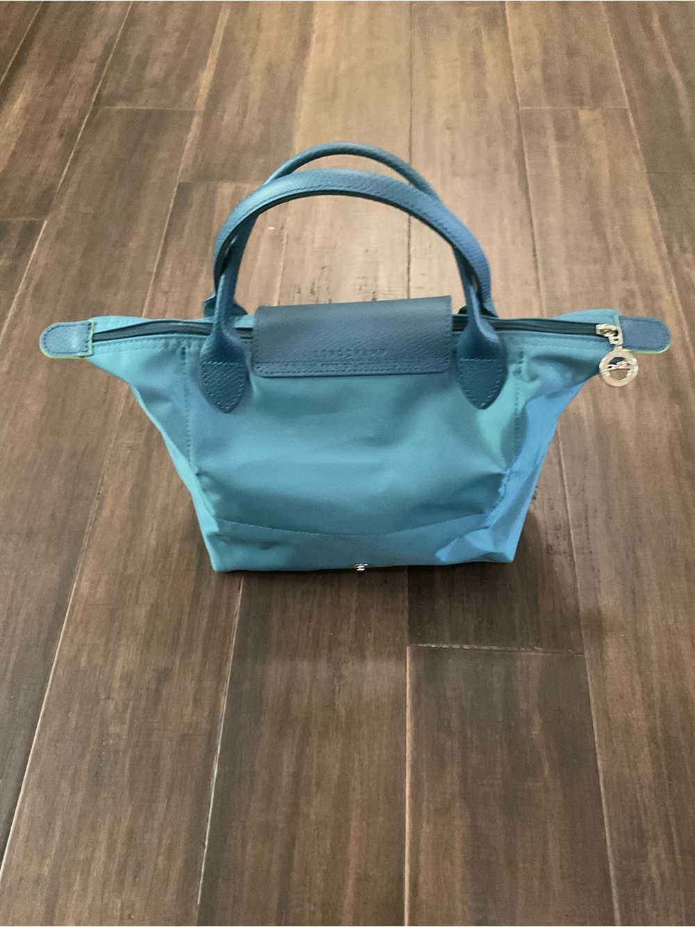 Longchamp Le Pliage Green Collection Small Recycled Canvas Peacock Blue - Picture 3 of 11